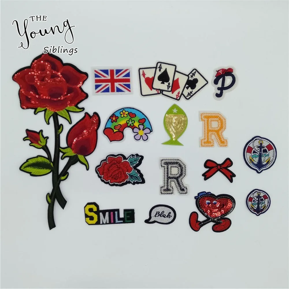 Высокое качество Модный матч горячего расплава клей аппликация вышивка железа