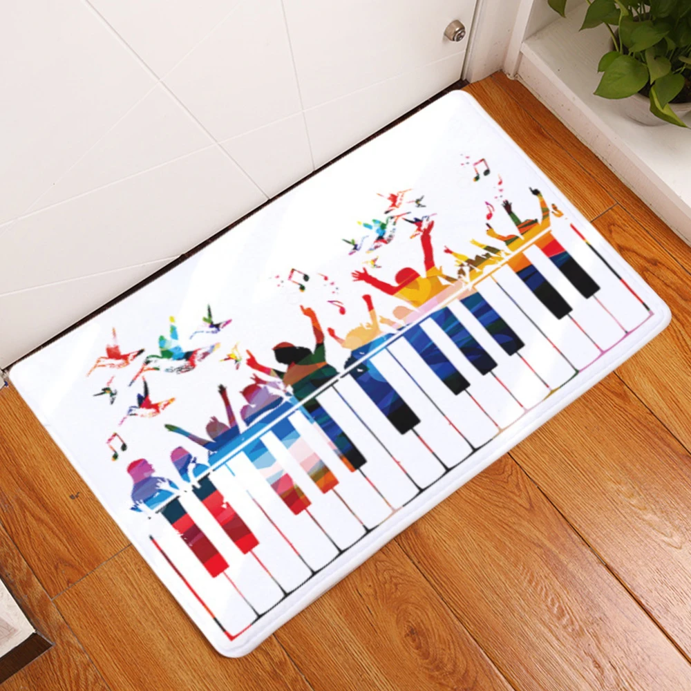 1 шт. входной Противоскользящий дверной коврик с музыкальным принтом Магнитная