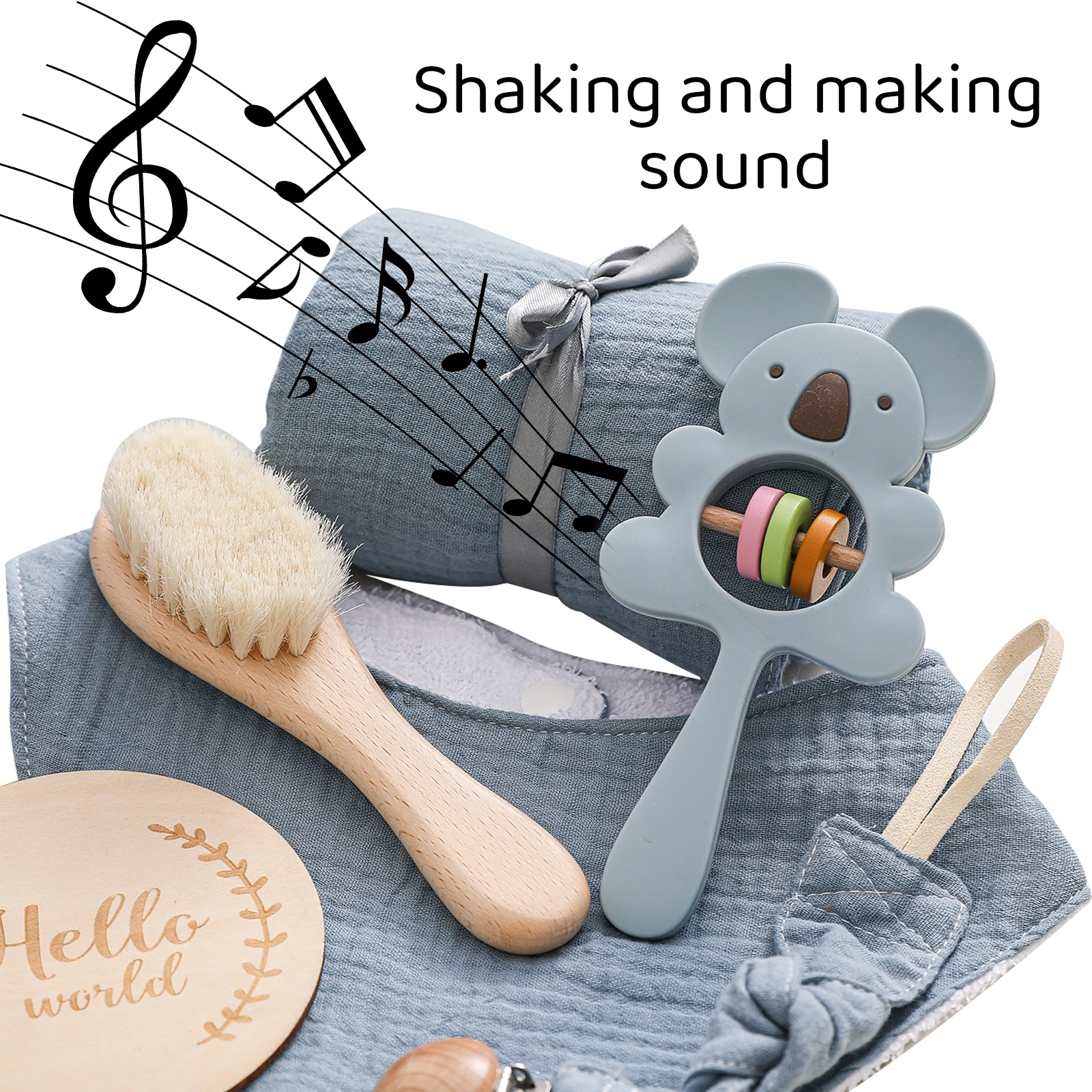 Детская погремушка набор игрушек детское полотенце кисти для ванны цепочка