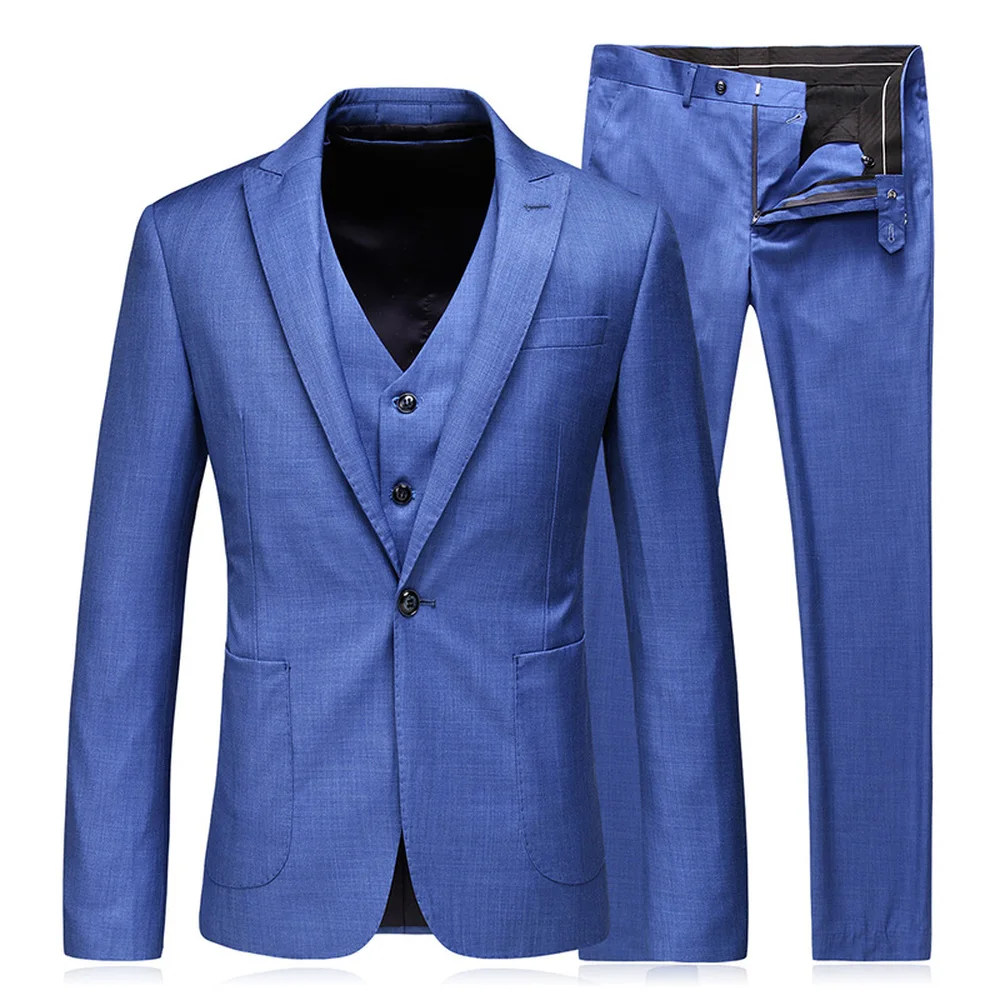 

S-5XL Men Jacket Vest Pants 2021 Fashion Suits Gentlemen Wear Business Wedding Blazers Male 3 Piece Set Coat Trousers Waistcoat