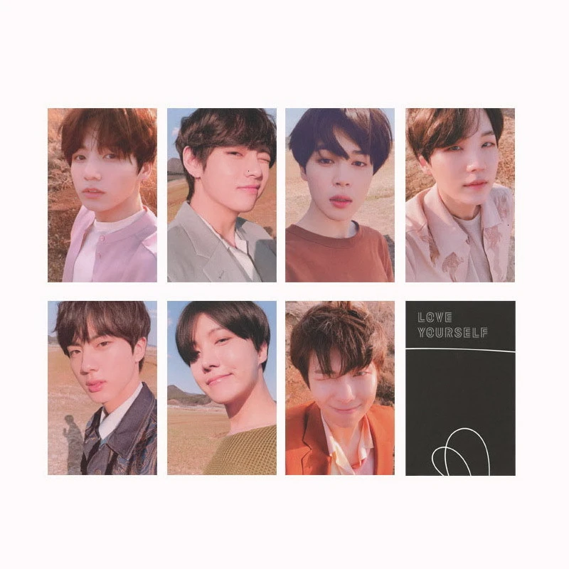 KPOP Bangtan мальчик альбом воспоминания о ломо карты V SUGA сделано бумага фото лампа карты плакат HDPhotocard 3RD 5TH LOVE YOURSELF AllCard - Цвет: 9