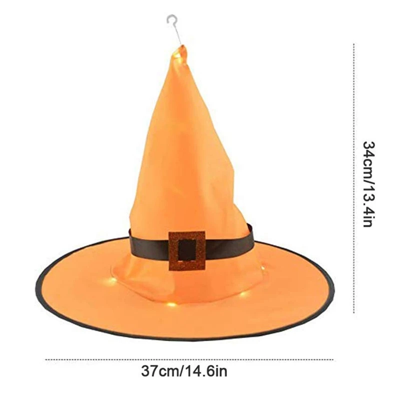 

Halloween Party Led Witch Hat Christmas Festival Glowing Hanging Lighted Decoration Outdoor Home Cosplay Party Props Supplies