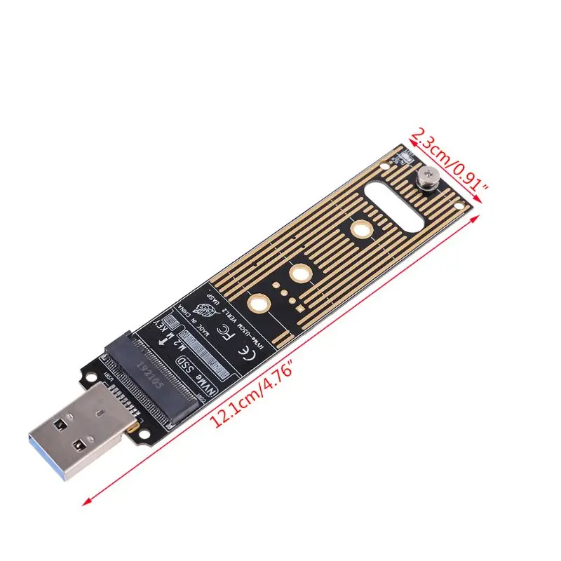 Портативный высокопроизводительный NVME к USB адаптеру M.2 SSD к type-A картам USB 3,1 Gen 2 мостовой чип к M2 SSD Key M