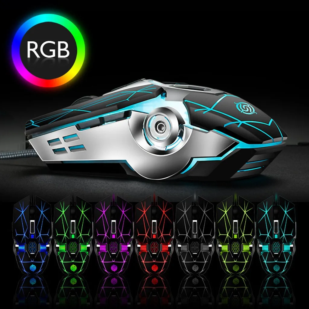 E-Sports Mouse Suitable For Notebook Desktop Office USB Gaming Low noise Ergonomic Computer Silent PC Laptop Accessories | Компьютеры и