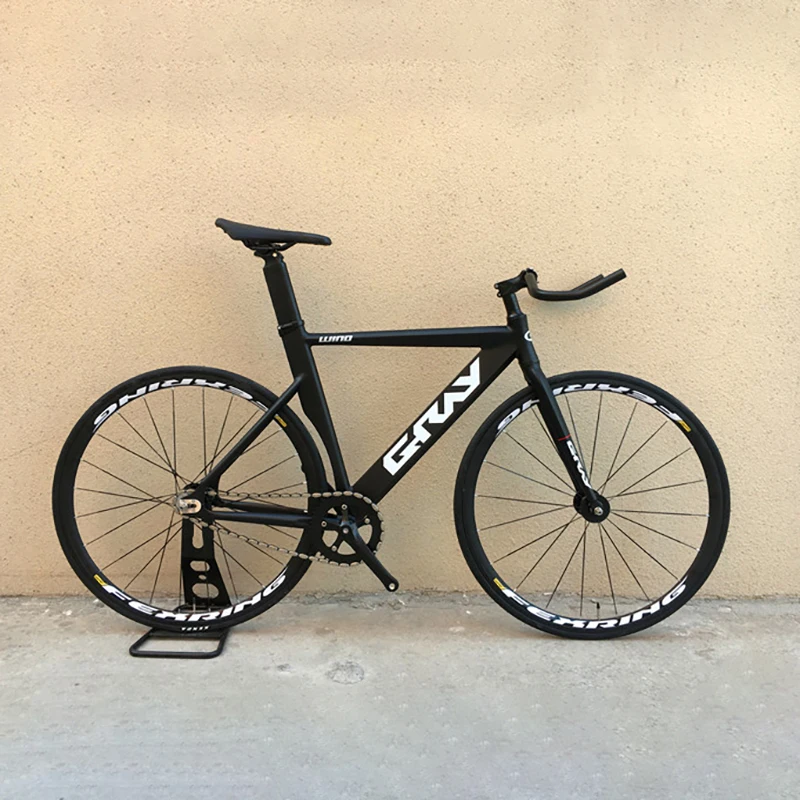 Grey track Bike with Aluminum alloy frame 48cm 52cm Fork Magnesium Alloy wheel single speed Fixie 700C Fixed Gear | Спорт и
