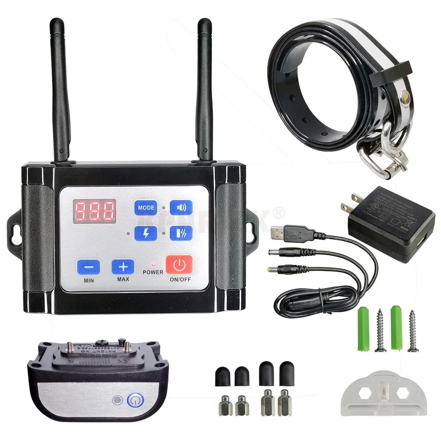 Для 1/2/3 собак Беспроводной Забор электрический и тренировочный Ошейник 2 в 1