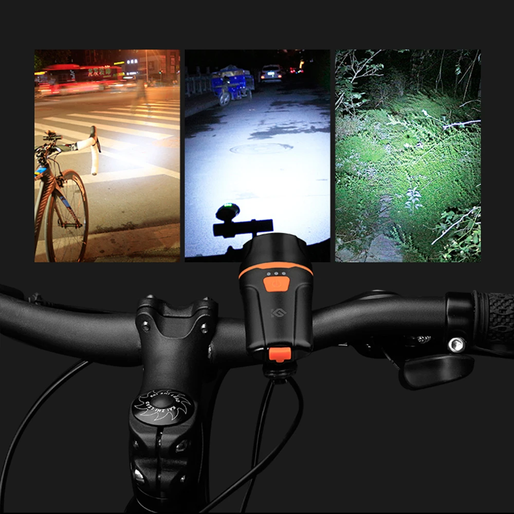 

USB Rechargeable Bicycle Light LED Bike Light Super Bright 6 Light Mode Waterproof Cycling Headlight Suitable for Night Riding