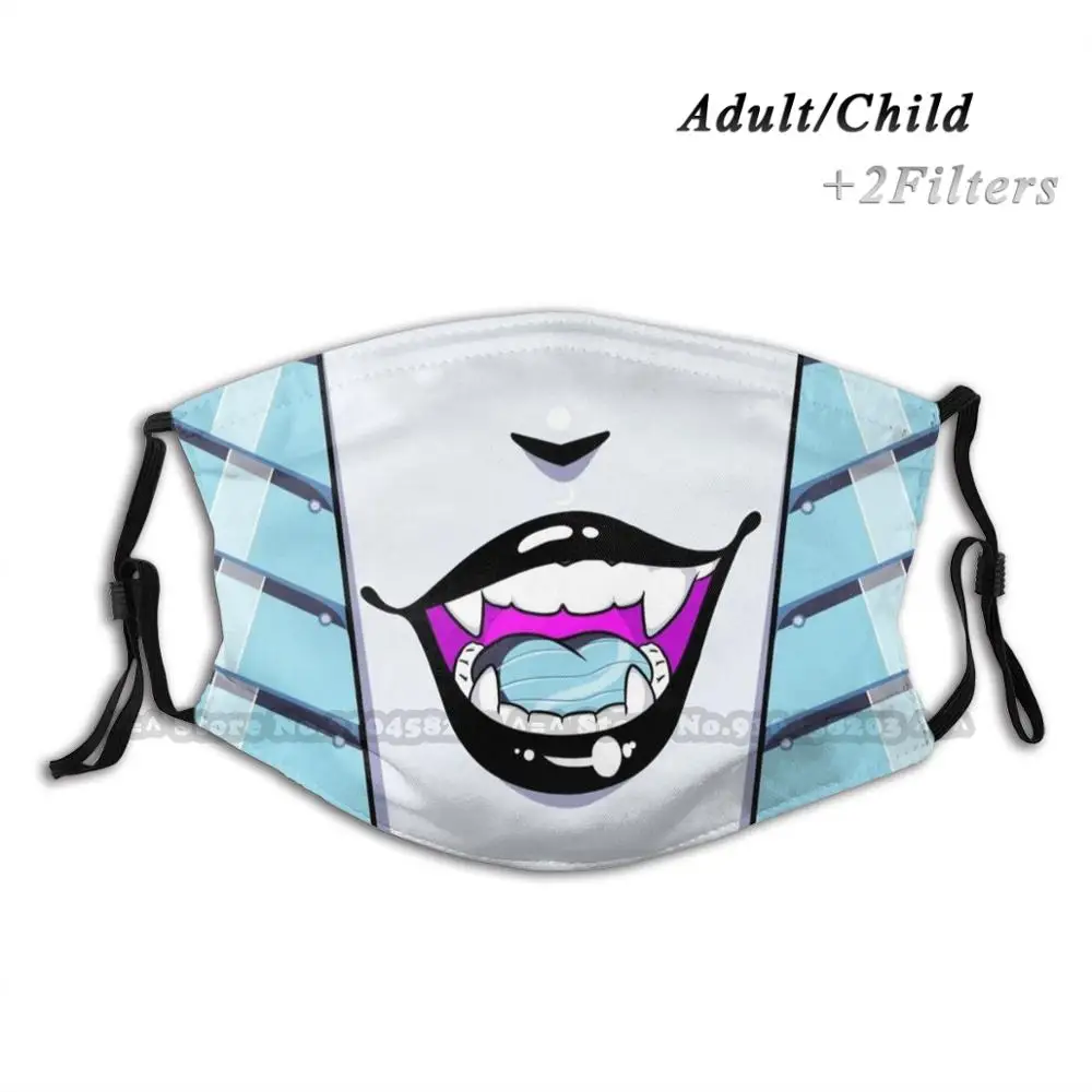 

Многоразовая маска для рта с принтом лица Mettaton, моющийся фильтр, противопылевая маска для лица, Mettaton Undertale Mettaton Ex Robot Demon