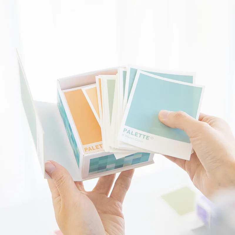 

300 Sheets Creative Palette series Loose Leaf Memo Pad Colorful Fresh Notepads Girl Notebook Decoration Bookmark Note Paper