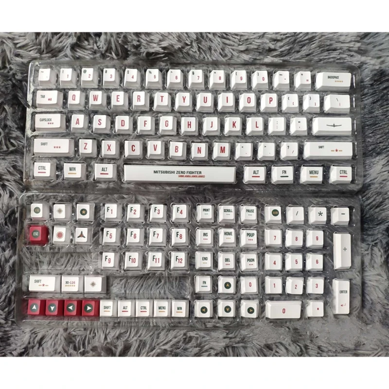 

28EA 123 Keys / Set Cherry Profile Custom Aircraft Theme Original Keycaps PBT Dye Sublimation Keycaps for MX Cherry