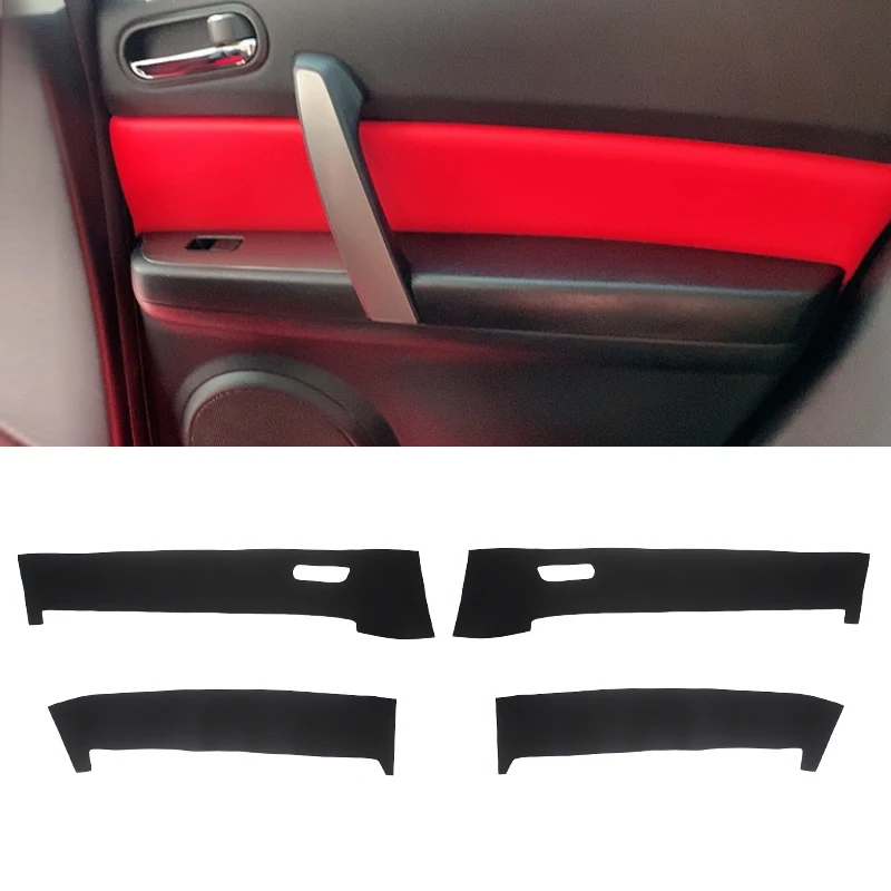 

For Mazda 6 2009 2010 2011 2012 2013 2014 2015 4pcs Car Microfiber Leather Door Panel Cover Protective Trim