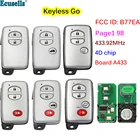 Смарт-Брелок дистанционного управления без ключа ASK 433 МГц 4D чип для Toyota Camry Land Cruiser Corolla Board A433 FCC ID B77EAB53EA P1 98