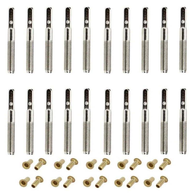 

20 Pcs Lyre Harp Tuning Pin Nails with 20 Pcs Rivets Set for Lyre Harp Small Harp Musical Stringed Instrument