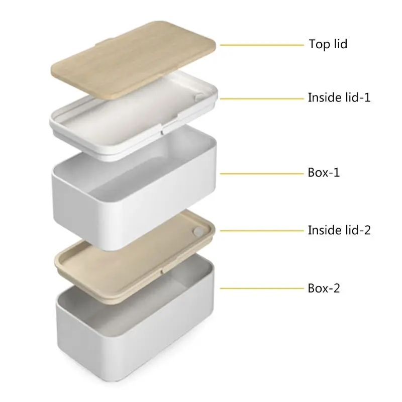 2 слоя Термальность утепленная Коробки для обедов Bento печь контейнер еды пикника |