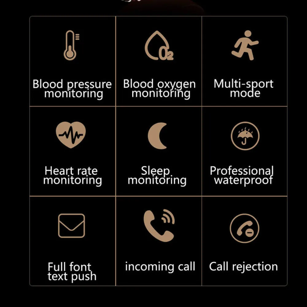 

Smart watch2020 Color-screen IP67 Fitness Tracker blood pressure Heart Rate Monitor Smart band For Android IOS phone Wristband