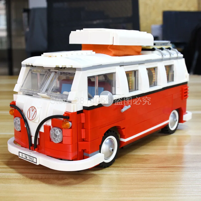 21001 T1 Camper Van классическая модель автобуса 1342 шт. серия Creator строительные блоки игрушки совместимы с 10220