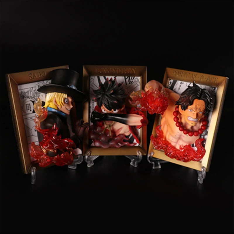 

Амин One Piece Luffy Sabo Ace фоторамка статические Фигурки игрушки