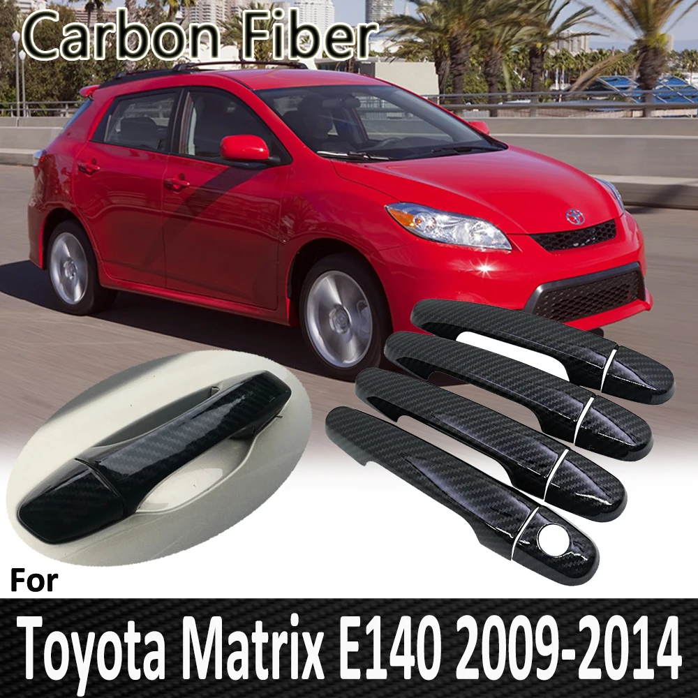 Черное углеродное волокно для Toyota Matrix E140 2009 2010 2011 2012 2013 2014 крышка дверной ручки