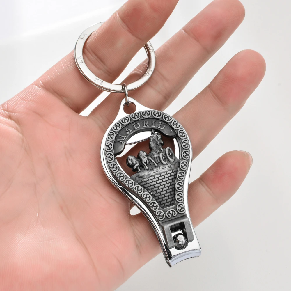 Винтажный брелок Vicney в Испании и Мадриде для ключей виде фонтана богини Cybele из
