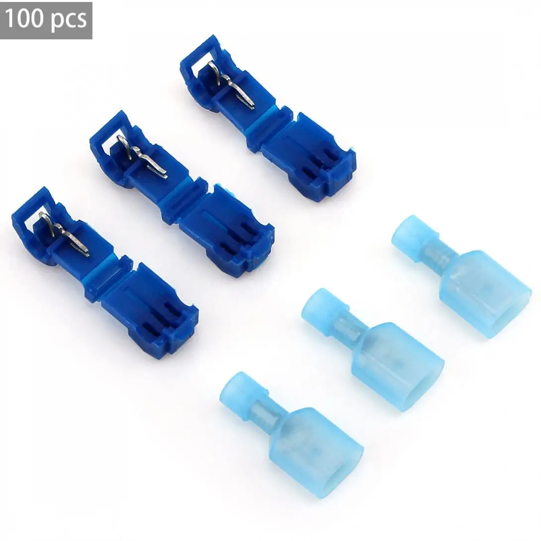 100 шт./лот т кран изолированные электрические кабельные разъемы быстроразъемный