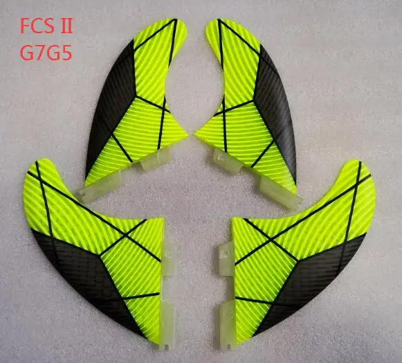 FCSII G7G5 FCS II эпоксидные плавники для серфборда Quad Набор для серфинга плавники для серфинга 4 шт. G7G5 G5GX соединение больше M L - Цвет: FCSII G7G5