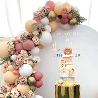 105pcs macaron latex balloon garland arch kit chain beige white combination baby shower birthday party wedding bridal decoration