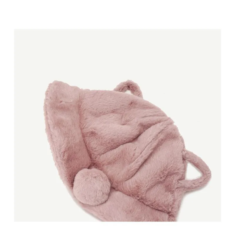 

women autumn cute cat ear Korean Faux fur Bucket hat for women girls winter version fisherman hat Japanese warm basin cap