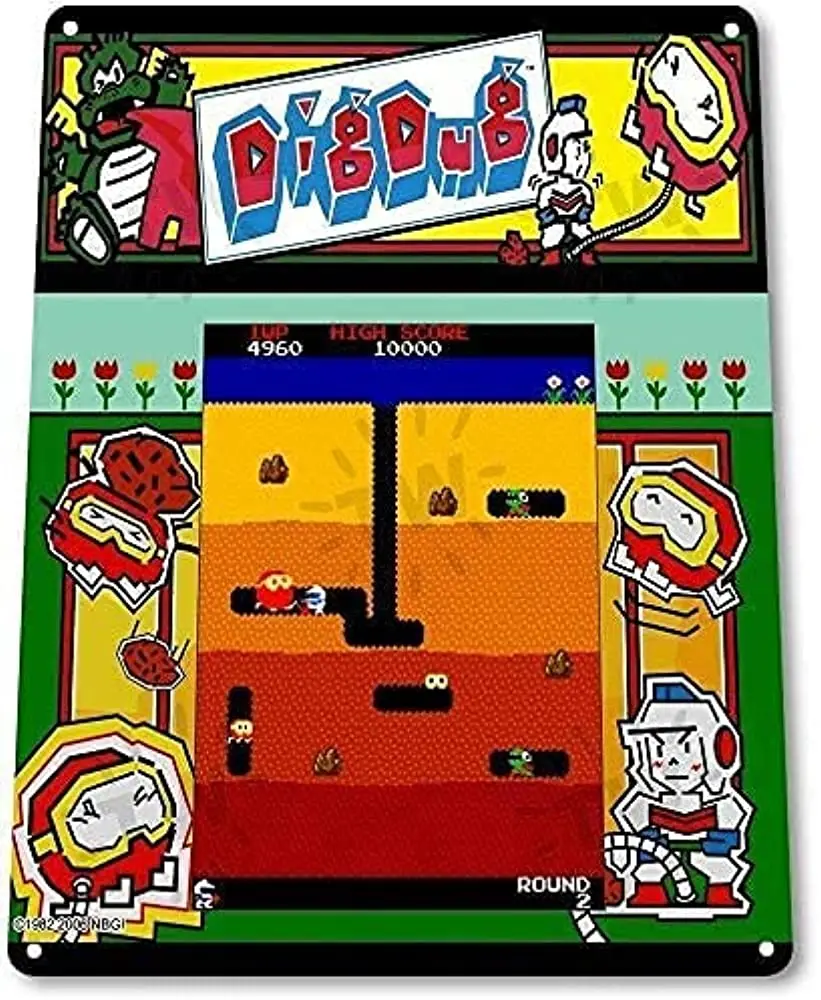

Great Tin Sign Aluminum Metal Sign 12"x 8"Dig Dug Arcade Marquee Game Plaque Poster for Cafe Bar Pub Home