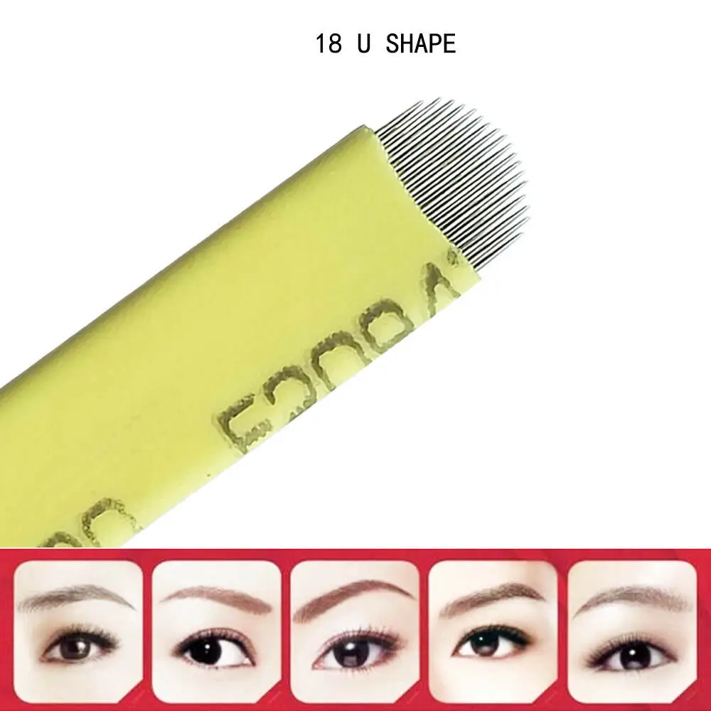 Artudatech 500x U образные иглы для микроблейдинга татуажа бровей перманентного макияжа