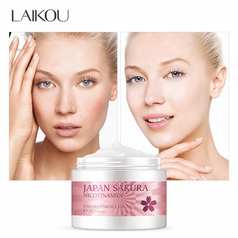 LAIKOU Japan Sakura Nicotinamide Essense улиточный крем для лица с гиалуроновой кислотой Витамин С