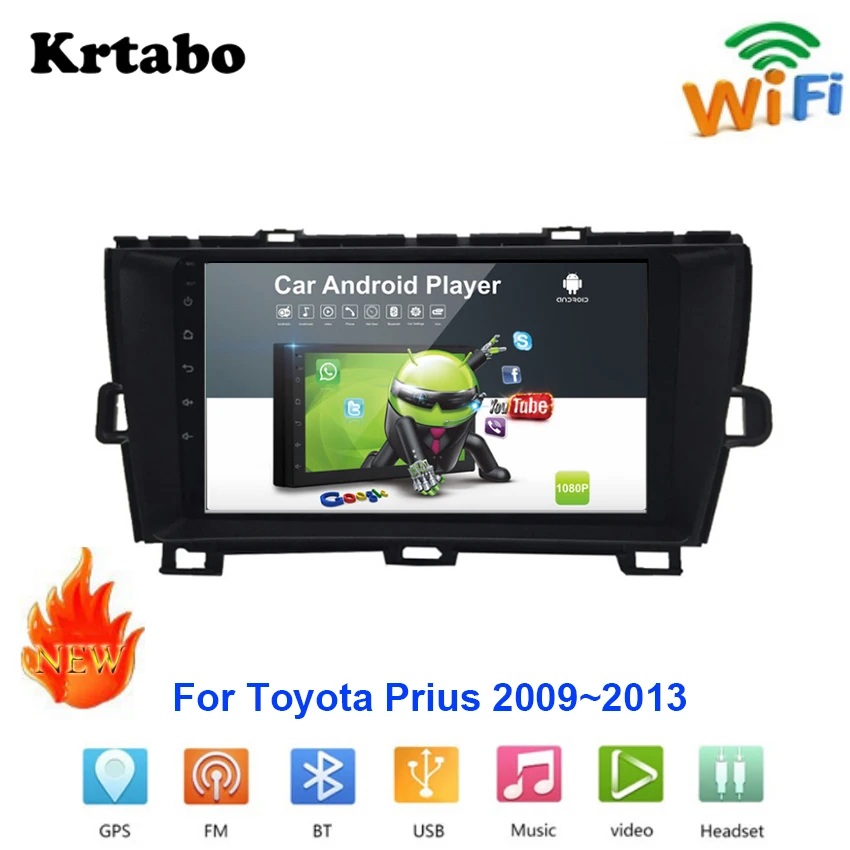 Android система мультимедиа плеер для Toyota Prius 2009 ~ 2013 Bluetooth GPS Навигация стерео аудио