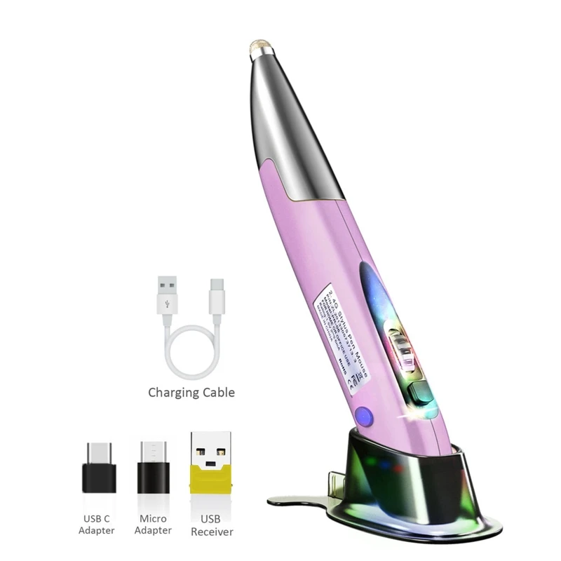 Перезаряжаемая мышь для правой и левой руки 1200 DPI 2 4G USB Беспроводная с адаптером