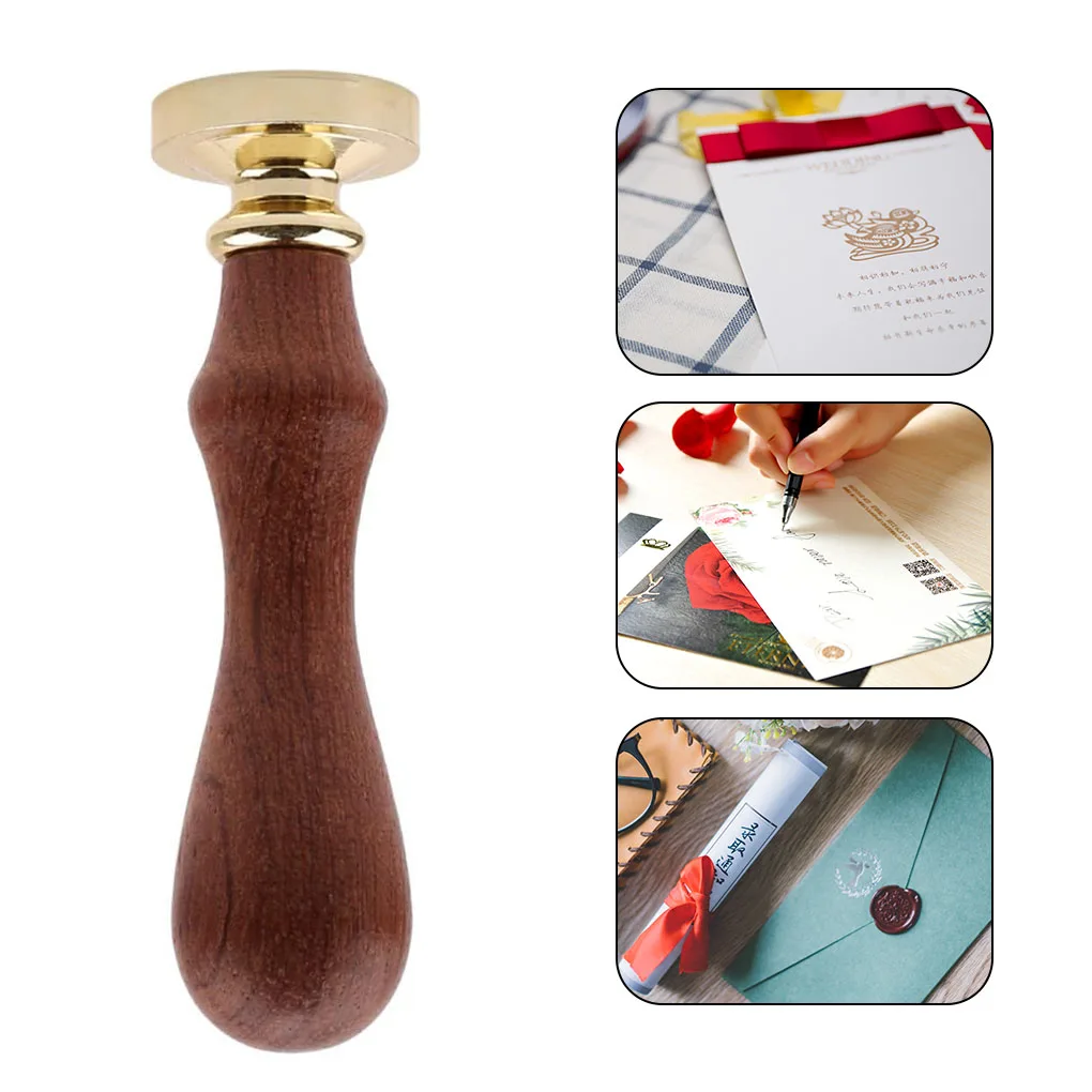 Восковое уплотнение для животных штамп из латуни с деревянной ручкой съемный