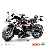 germany bm s1000 rr motorcycle technical building block model vehicle steam assembly motor brick toy collection for boys gift