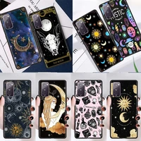 magic moon tarot pattern case for samsung s22 s20 fe s21 s10 s9 plus s10e capas for galaxy note 20 ultra 10 lite 9 soft cover