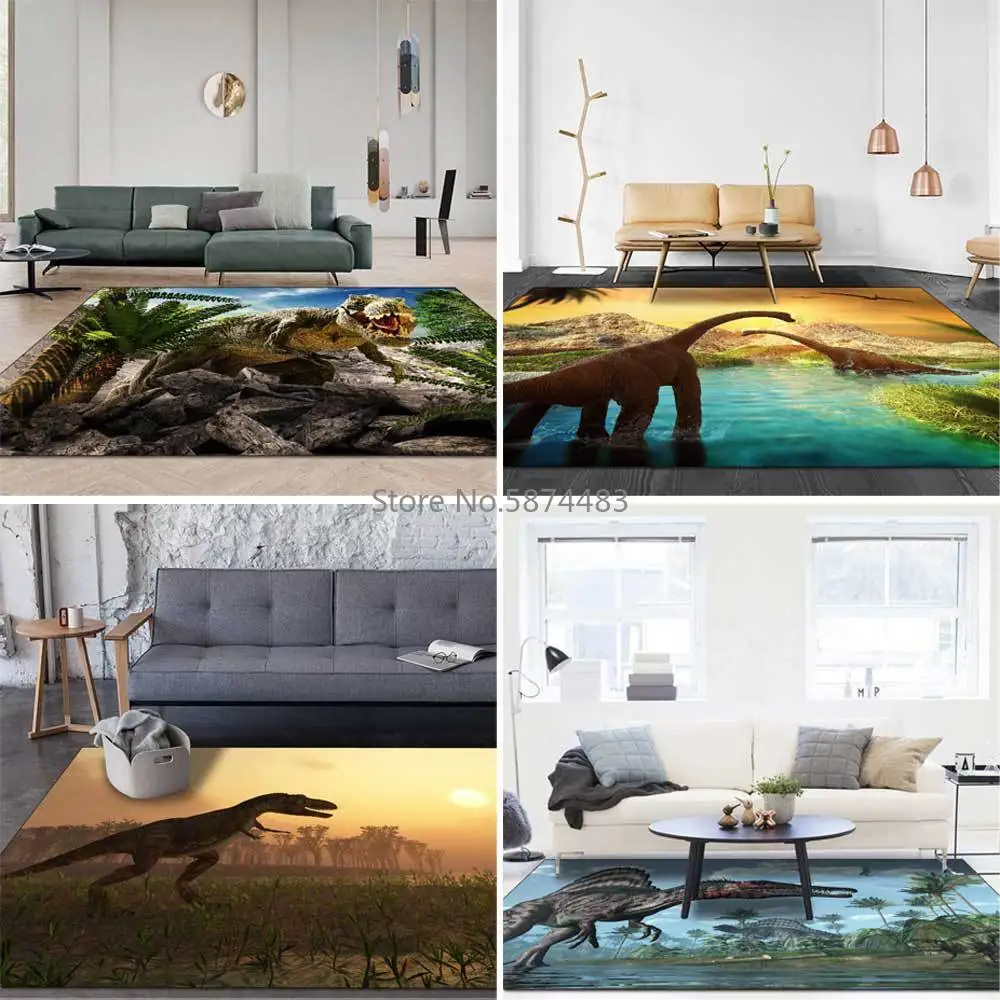 

Модный современный индивидуальный 3D реалистичный пейзаж мир динозавров гостиная прикроватный коврик для спальни коврик для пола