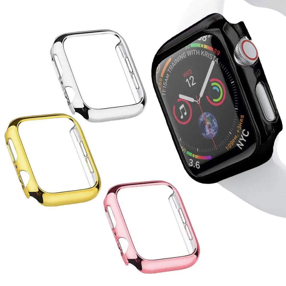 Aniyoh полный Чехол для экрана Apple Watch 40 мм 44 PC покрытый защитный чехол iWatch 38 42 серии 4 3