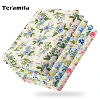 teramila floral print for dress clothes organic cloth quilt 100cotton fabrics for apparel sewing bedsheet by the per meter yard