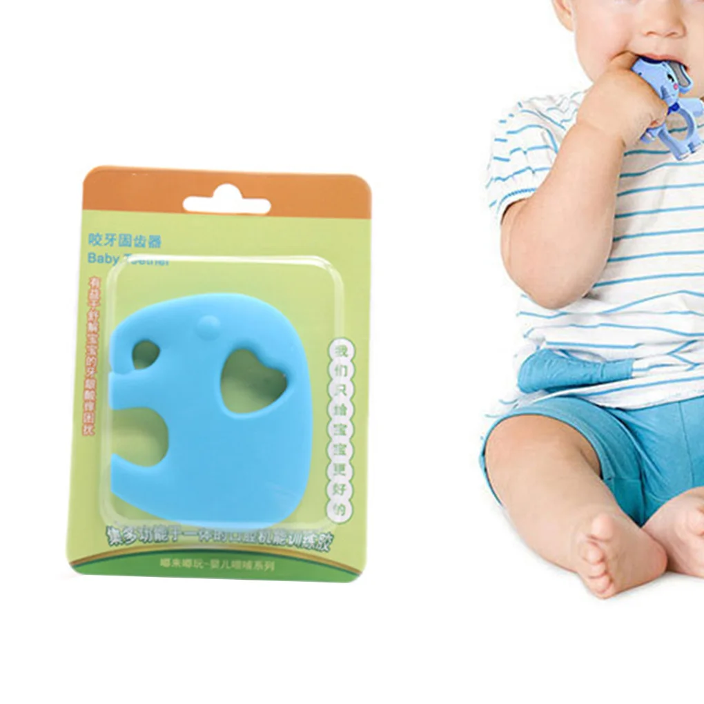 Малыш слон силиконовый Прорезыватель для прорезывания зубов DIY кольцо ожерелье