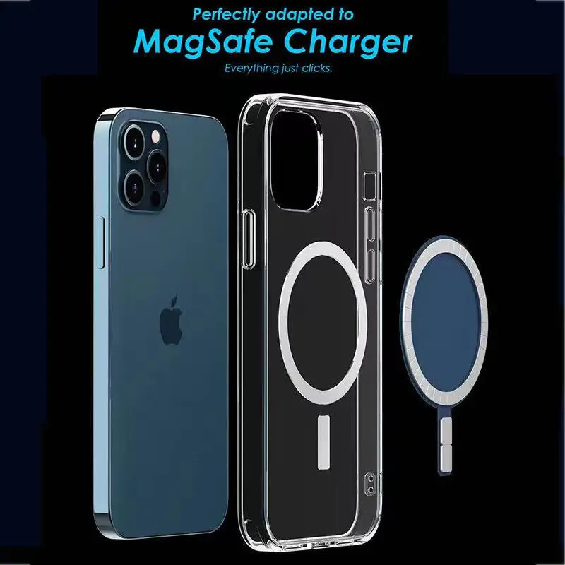 Прозрачный Магнитный противоударный силиконовый защитный чехол подходит для