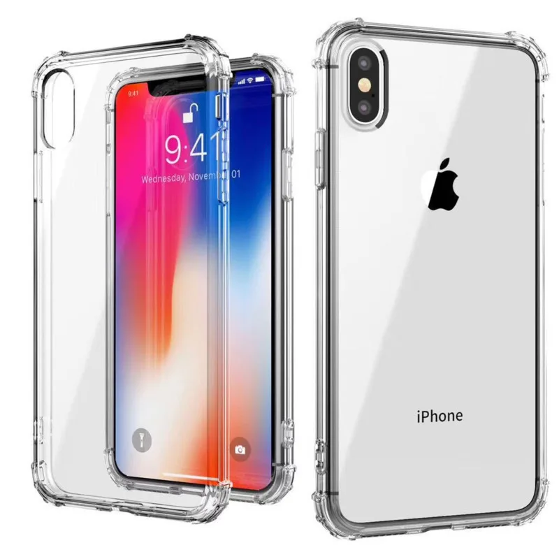 Прозрачный чехол для телефона все включено iPhone 11 X XS XR XSmax 8 7 6 6S PluS четырехугловая
