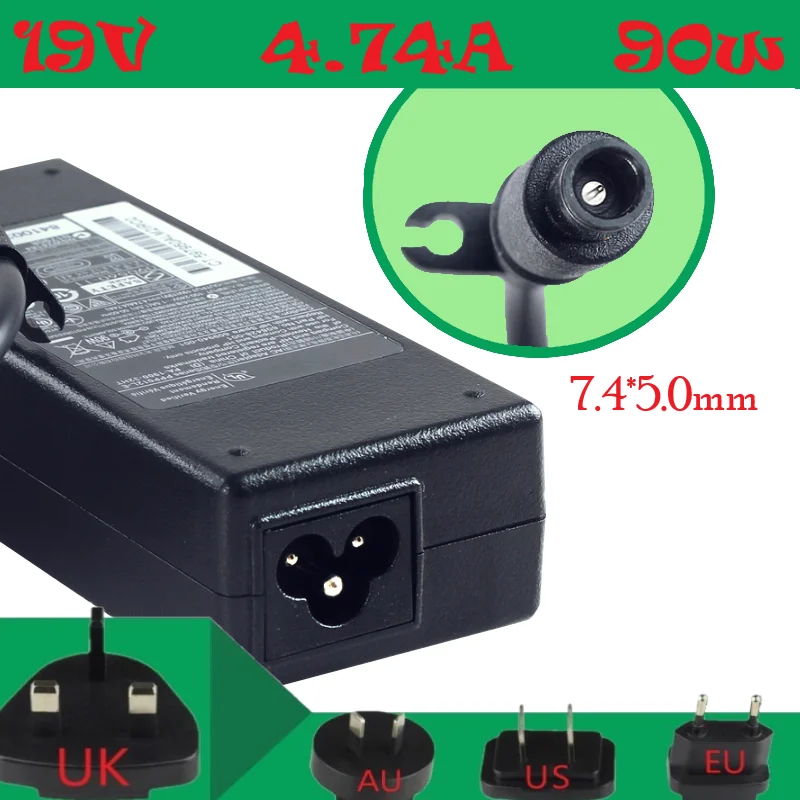 Новый 19V 4.74A 90w Ноутбук AC/DC адаптер питания зарядное устройство для HP Probook 4440s 4535s 4530S