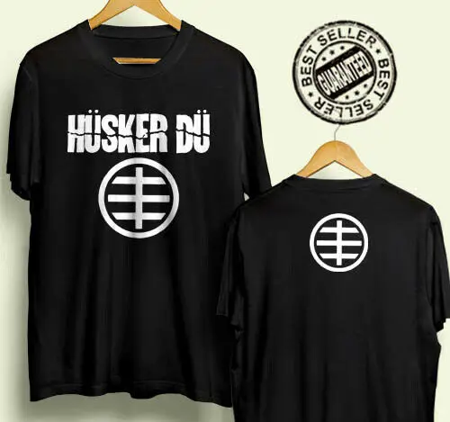 Новинка, черный Размер футболки HUSKER DU Rock Band с логотипом