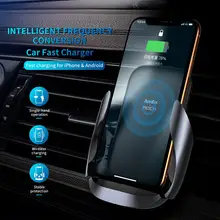 ROCK QI Wireless Car Charger for iPhone Fast Charging Wirless Car Charger Air Vent Mount Phone Holder for Samsung Huawei Xiaomi