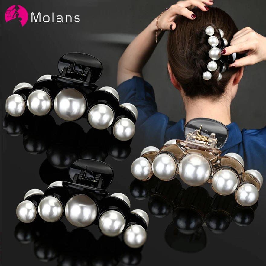 Женские заколки для волос с бусинами и кристаллами блестящие стразы аксессуары