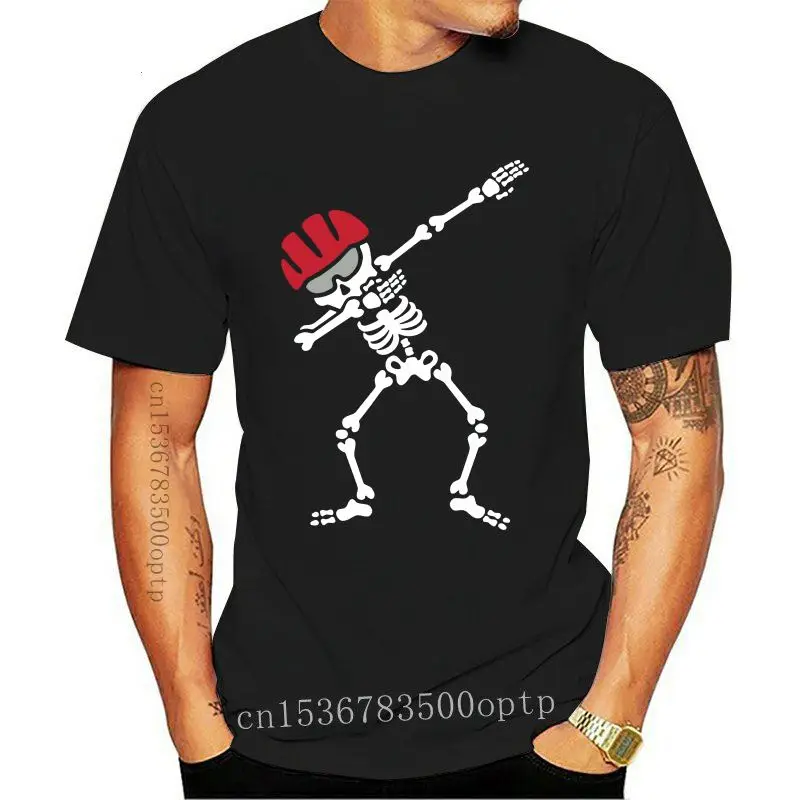 

Футболка Dab Dabbing со скелетом, велосипедная потрясающая Байкерская футболка для альпинизма, футболки большого размера с круглым вырезом и ко...