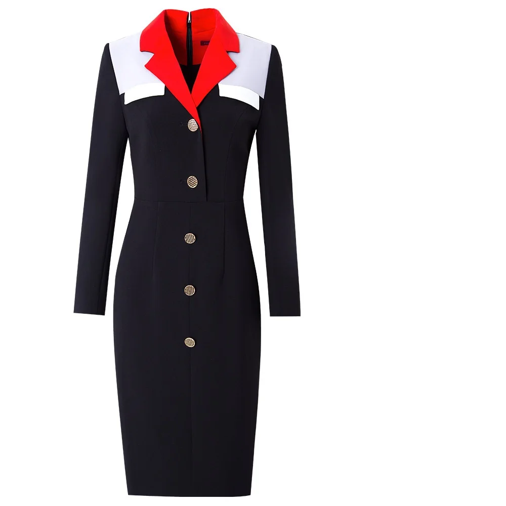 

runway new spring 2021 Fashion commute dress women's sexy Career bag hip Party Dress Plus Size Vintage occupation winter dresses