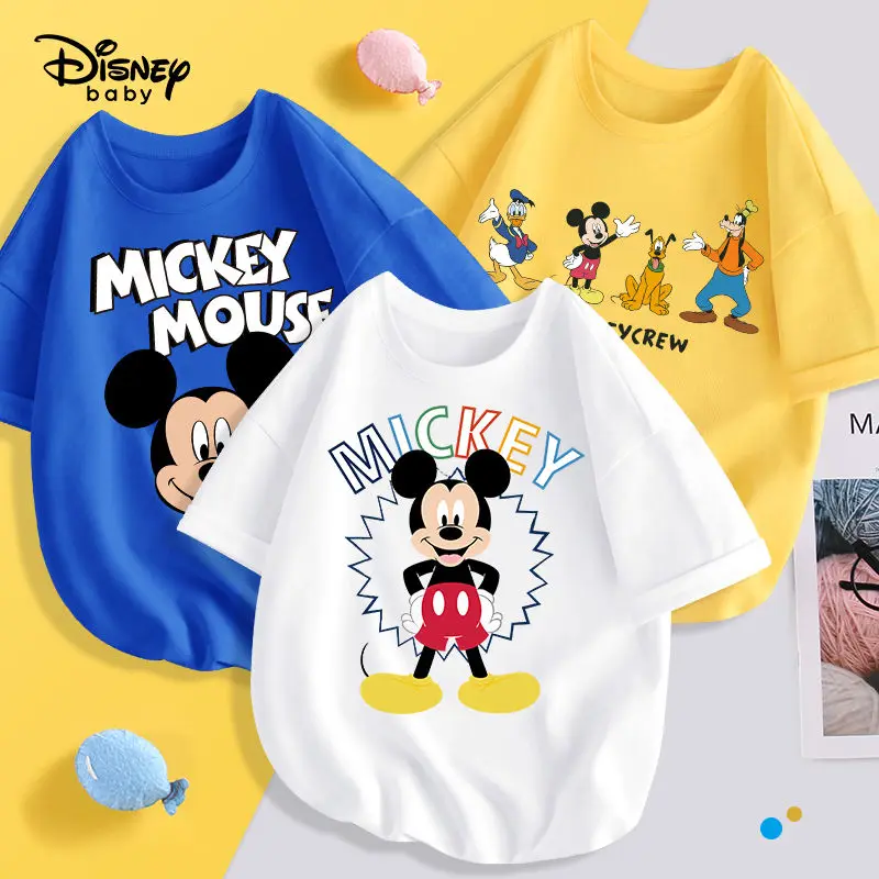 

Disney boys' short sleeve T-shirt pure cotton 2021 summer thin middle school children's loose children's summer half sleeve