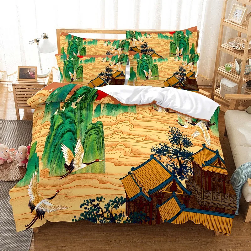 

Landscape Painting Bedding Set Duvet Cover Set 3d Bedding Digital Printing Bed Linen Queen Size Bedding Set Fashion Design