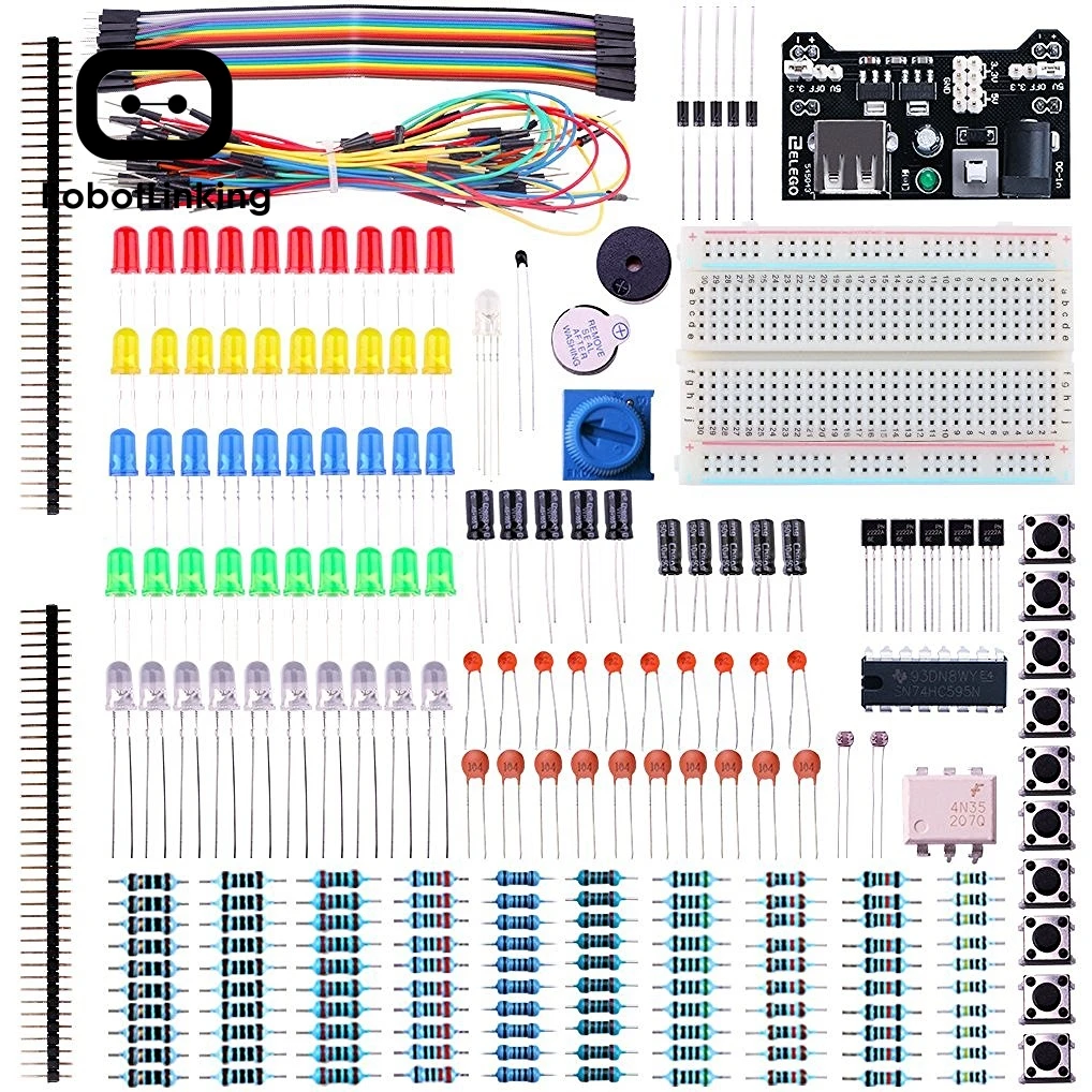Набор электронных инструментов DIY комплект с макетным кабелем резистор